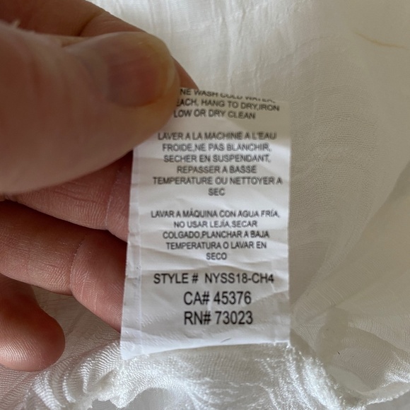 Another Story Women's Crochet Trimmed White Beach‎ Cover-Up Top Size Small - Picture 6 of 11